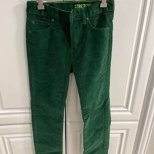 J. Crew Kids Hunter Green Corduroy's